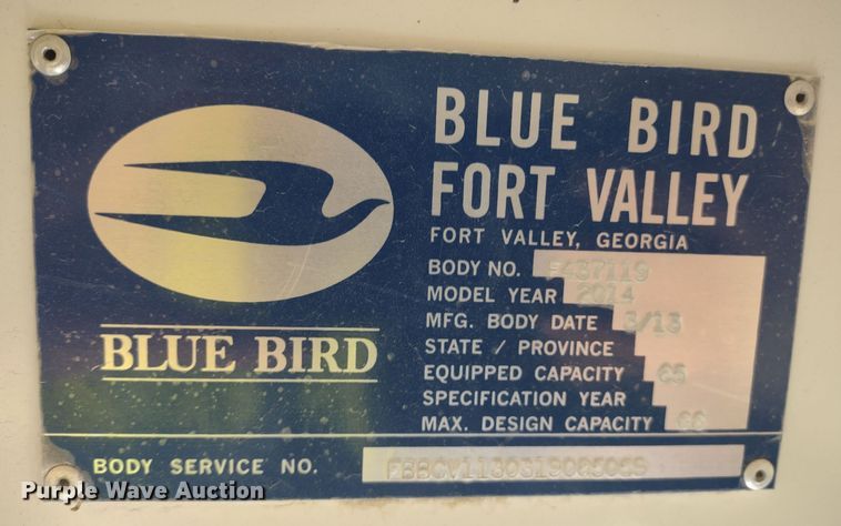 image for item DR8257 2014 Blue Bird Vision  school bus