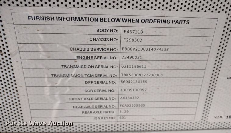 image for item DR8257 2014 Blue Bird Vision  school bus