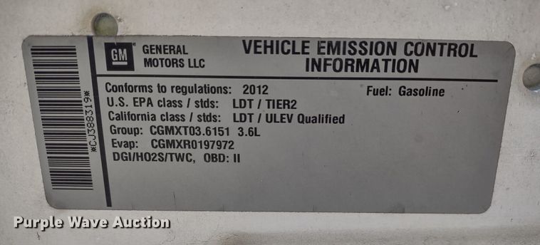 image for item DR8258 2012 Chevrolet Traverse LS  SUV