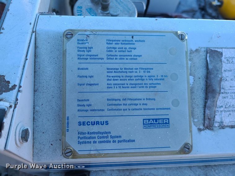 image for item JG9438 Bauer K20-E3  SCUBA breathing air compressor