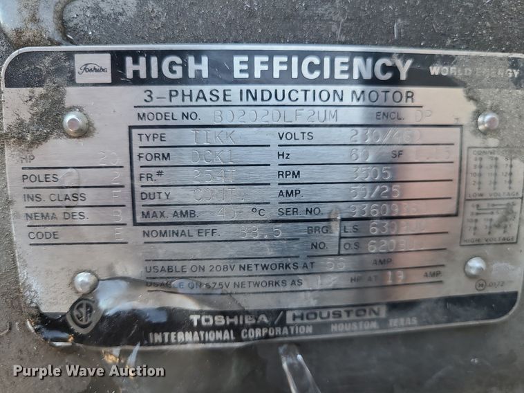 image for item JG9438 Bauer K20-E3  SCUBA breathing air compressor