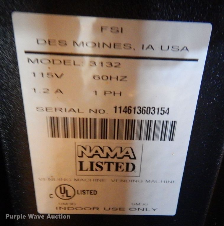 image for item JQ9809 FMI 3132  snack vending machine