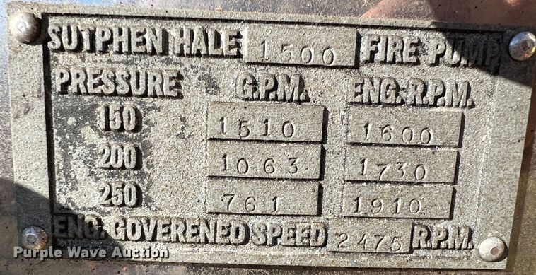 image for item KR9548 1986 Sutphen Deluge  pumper fire truck