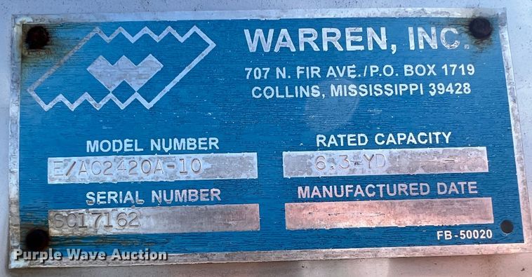 image for item KR9562 Warren E/AC2420A  spreader