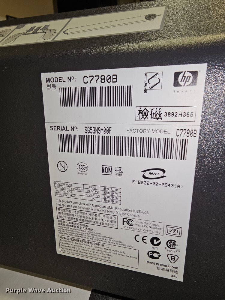 image for item KS9440 HP Design Jet 800  plotter printer