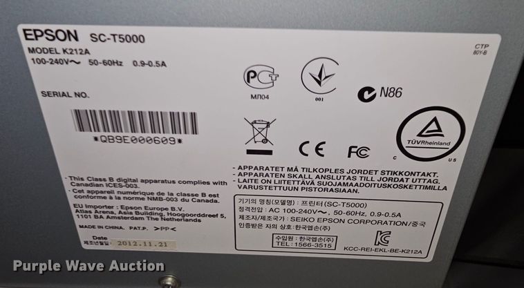 image for item KS9441 Epson SureColor T5000 printer