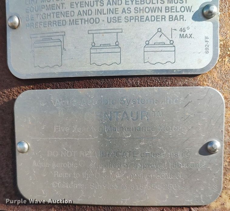 image for item LG9613 (2) Aqua-Aerobic Aqua-Jet surface aerators