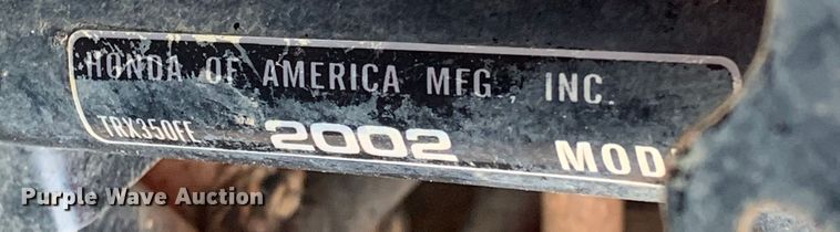 image for item LI9109 2002 Honda TRX350FE  ATV