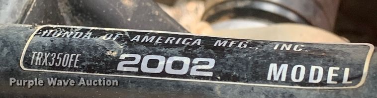 image for item LI9109 2002 Honda TRX350FE  ATV