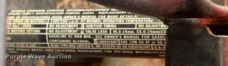 image for item LI9110 2002 Honda TRX250FE  ATV