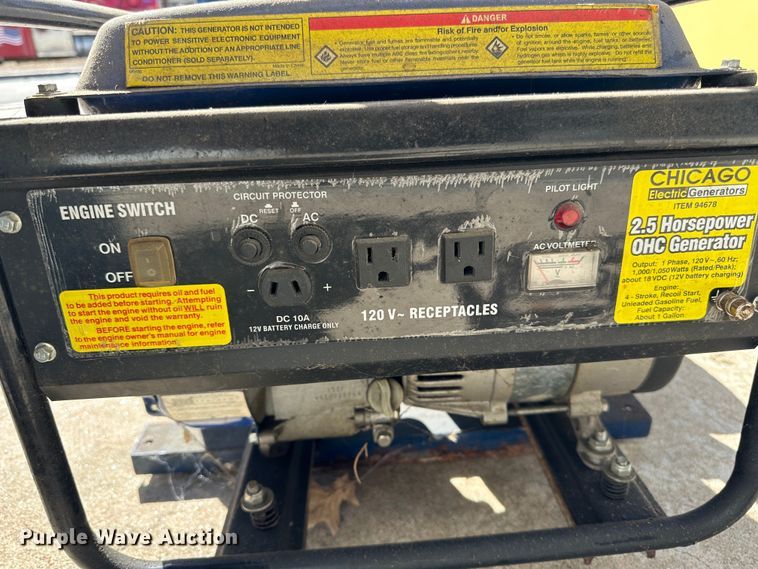 image for item LN9075 Chicago Electric  generator