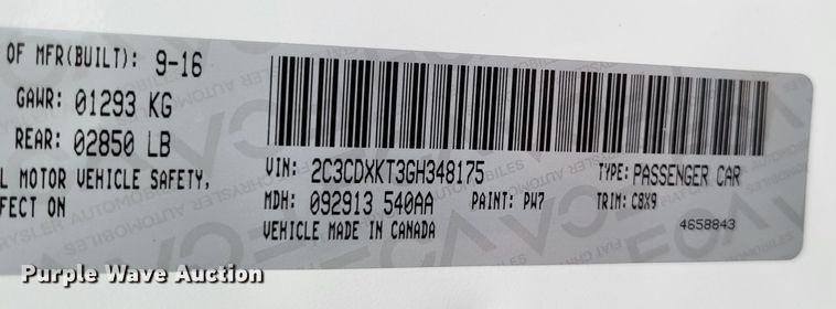 image for item LR9180 2016 Dodge Charger Police