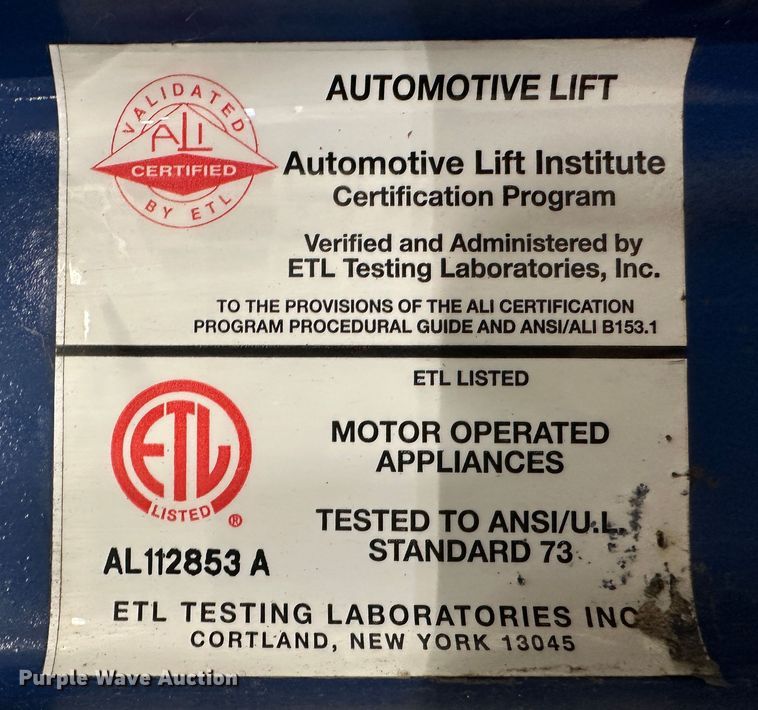 image for item LT9538 Rotary SPO12-11  automotive lift