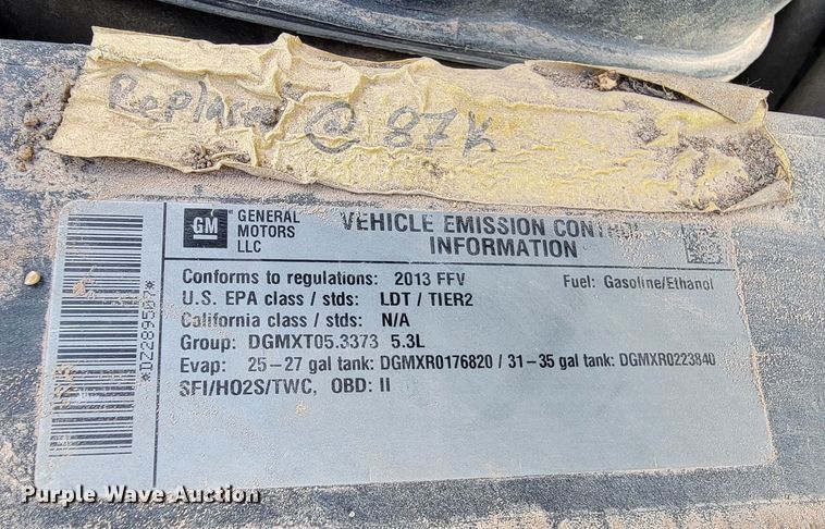 image for item LV9282 2013 Chevrolet Silverado 1500  Ext. Cab pickup truck