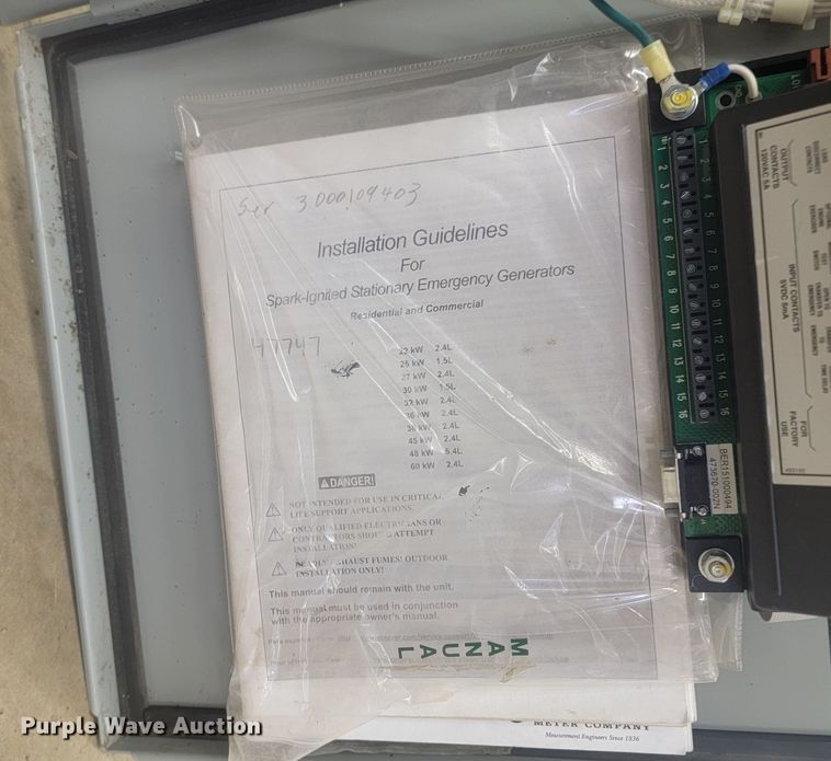 image for item LV9294 Generac RG04524GNSX  generator