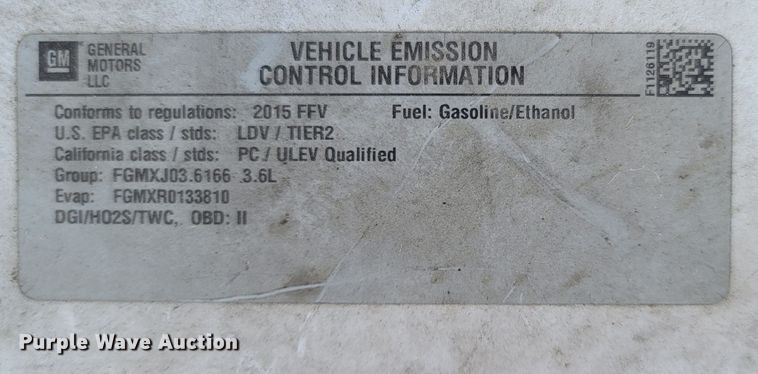 image for item MB9832 2015 Chevrolet Impala