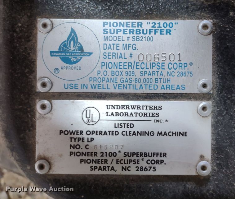 image for item MD9438 Pioneer Eclipse Super Buffer SB21BA  floor buffer