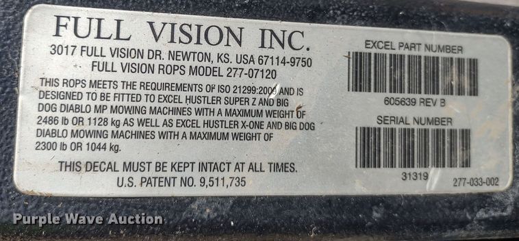 image for item MD9455 Hustler 937037  ZTR lawn mower