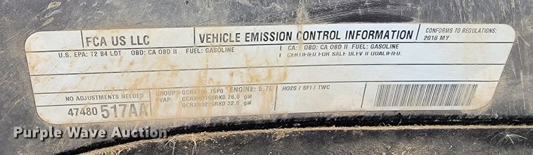 image for item ME9773 2016 Dodge Ram 1500  Crew Cab pickup truck