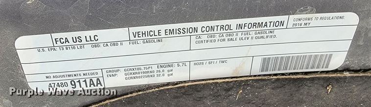 image for item ME9790 2016 Dodge Ram 1500  Crew Cab pickup truck