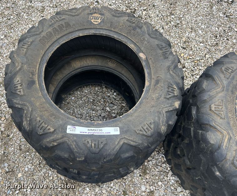 image for item MM9236 (4) DWT MOAPA AT26x9-14 tires