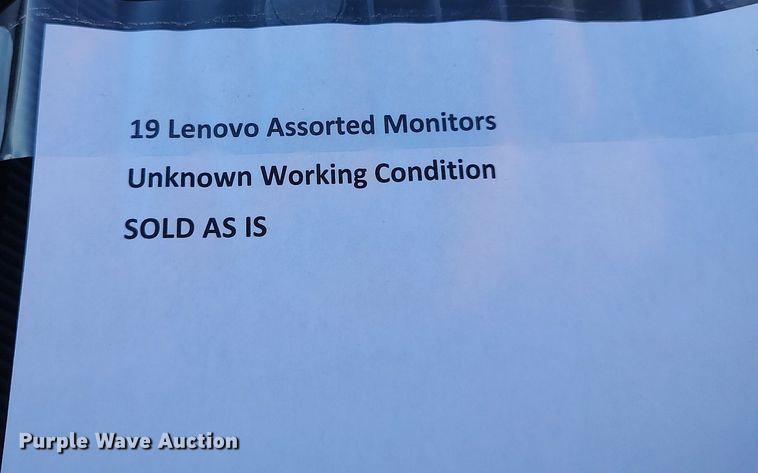 image for item MM9993 Approximately 37 Lenovo computer monitors