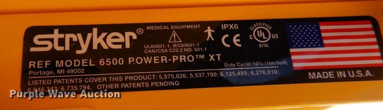 image for item MP9100 Stryker 6500 Power-Pro XT  stretcher