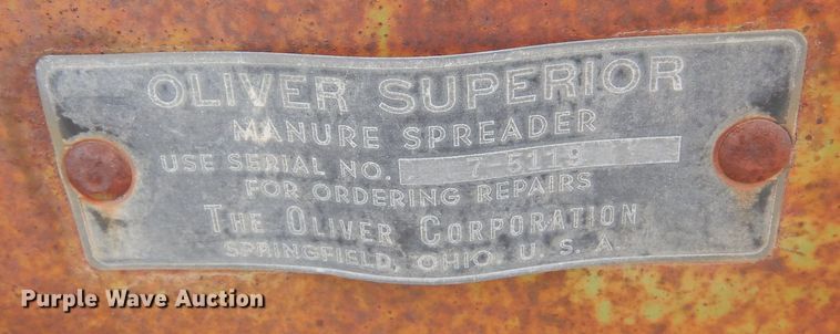 image for item DF4722 Oliver Superior  manure spreader