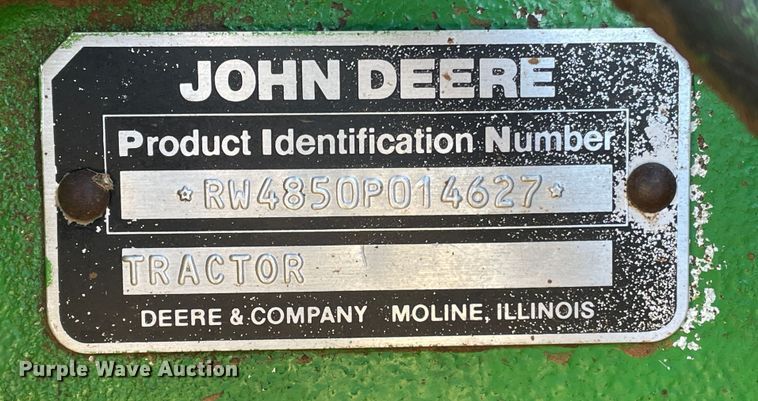 image for item DN4570 1988 John Deere 4850  MFWD tractor