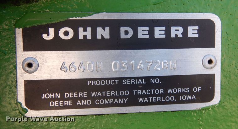 image for item DN6312 1982 John Deere 4640  tractor