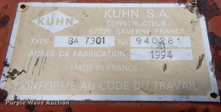 image for item DN6315 1994 Kuhn GA7301  rotary hay rake