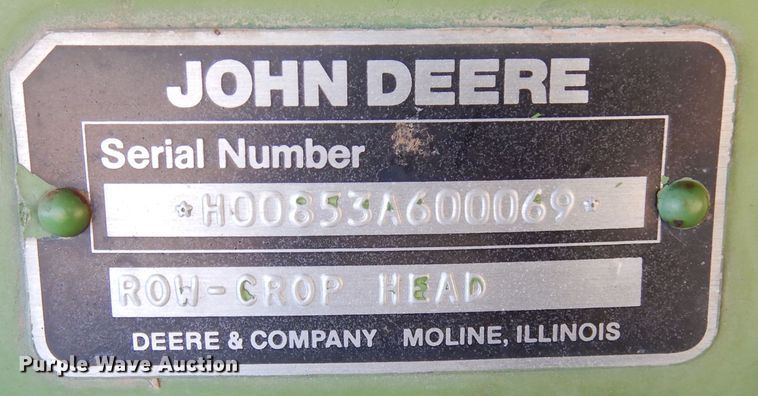 image for item DN6326 (2) John Deere 853A all-crop heads