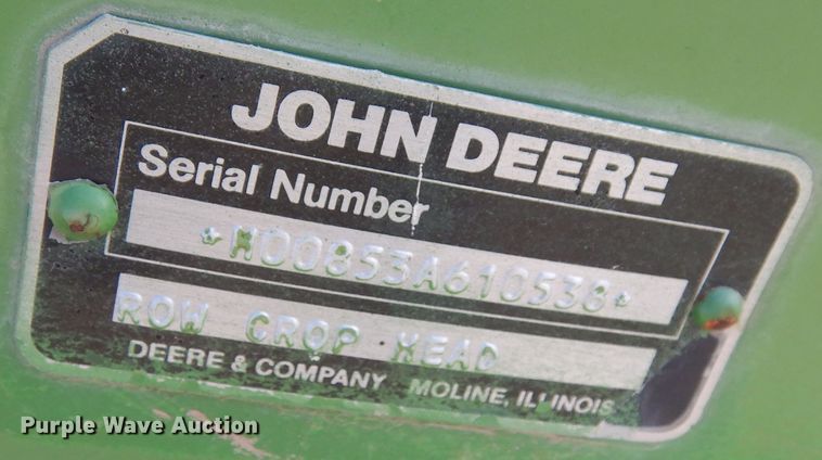 image for item DN6326 (2) John Deere 853A all-crop heads