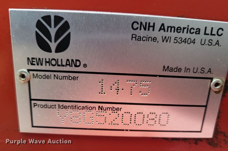 image for item DO3563 New Holland 1475  swather / windrower