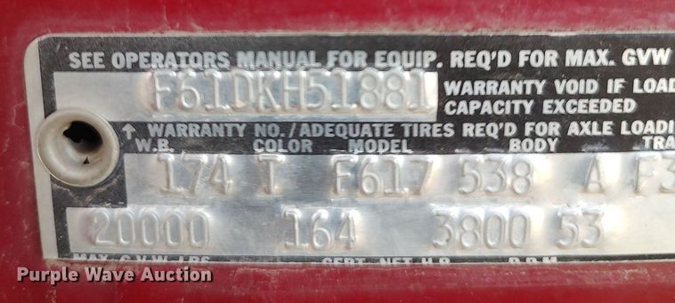 image for item GP9604 1970 Ford F600  grain truck