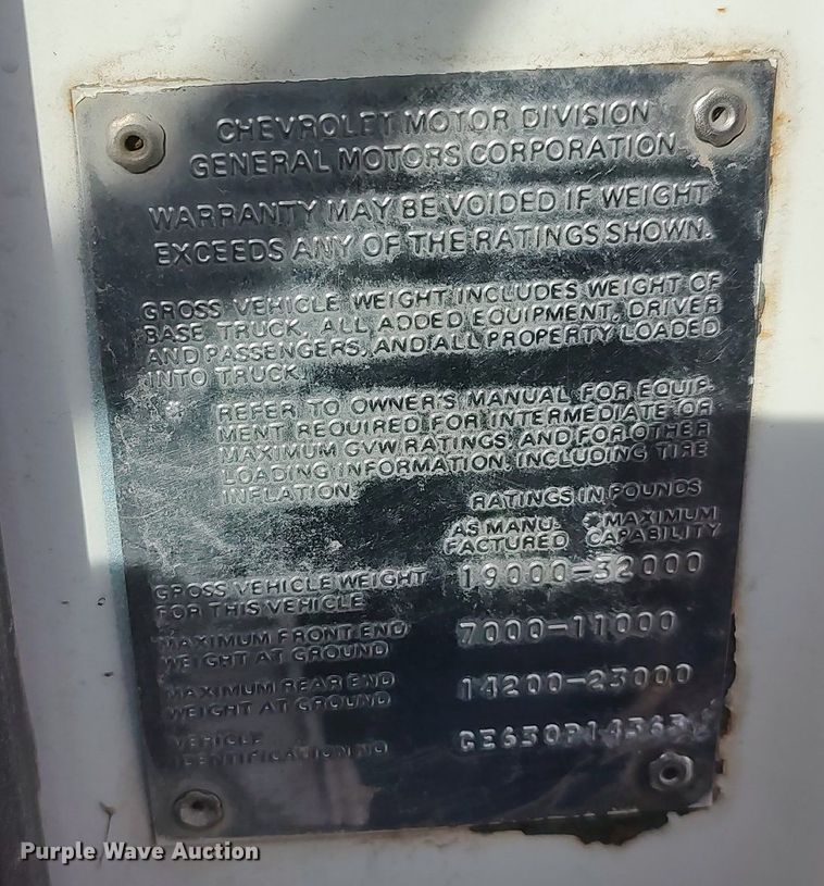 image for item GP9605 1970 Chevrolet C60  grain truck