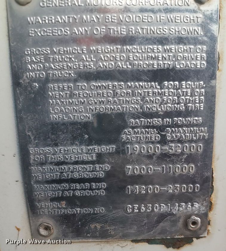 image for item GP9605 1970 Chevrolet C60  grain truck