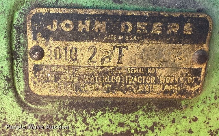 image for item KR9542 John Deere 4010  tractor