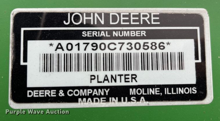 image for item LA9816 2009 John Deere 1790 planter
