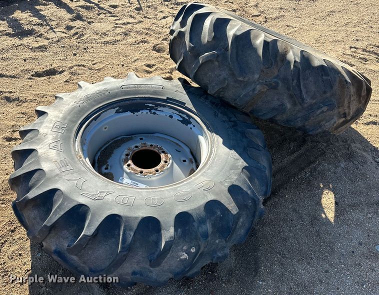 image for item LT9268 (2) 14.9-24 tires and wheels