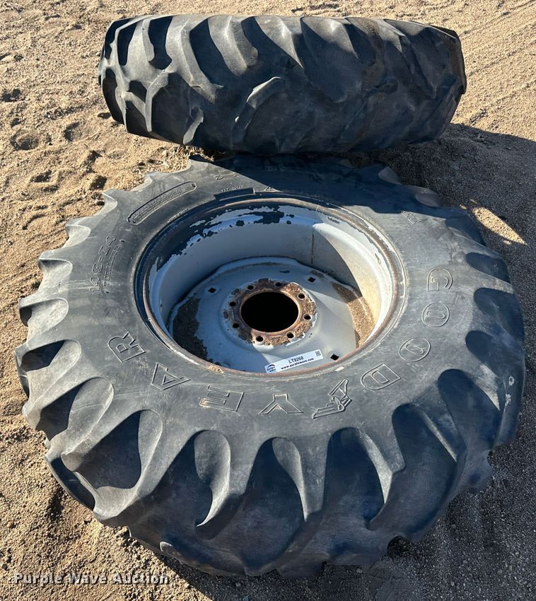 image for item LT9268 (2) 14.9-24 tires and wheels
