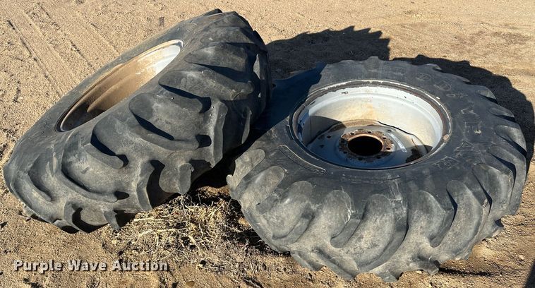 image for item LT9268 (2) 14.9-24 tires and wheels