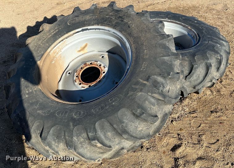 image for item LT9268 (2) 14.9-24 tires and wheels