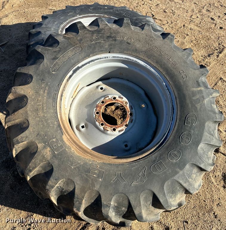 image for item LT9268 (2) 14.9-24 tires and wheels