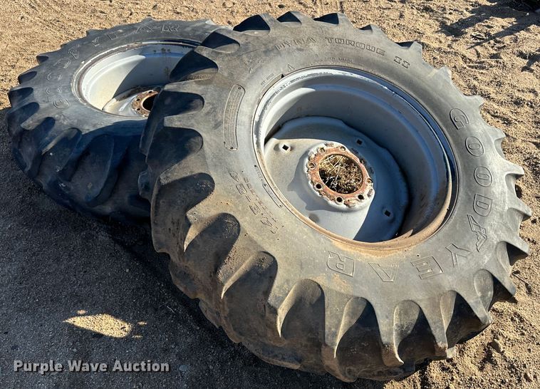 image for item LT9268 (2) 14.9-24 tires and wheels