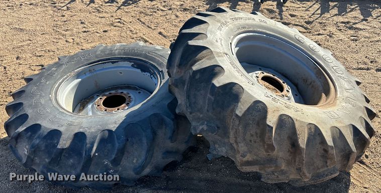 image for item LT9268 (2) 14.9-24 tires and wheels