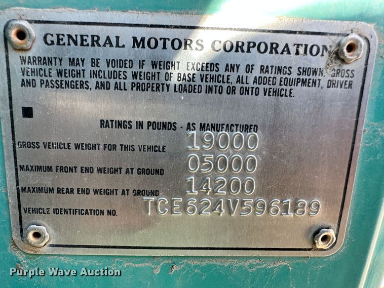 image for item LT9468 1974 GMC 6000  grain truck