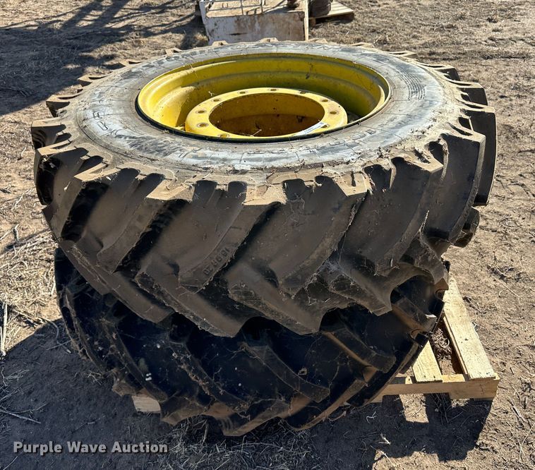 image for item LT9469 (2) 16.9R28 tires and wheels