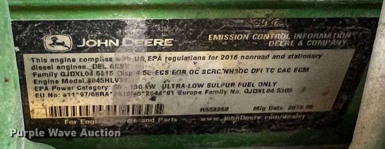 image for item MF9816 2016 John Deere 5100E  MFWD tractor