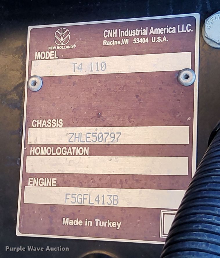 image for item MM9779 2017 New Holland T4.110  MFWD tractor